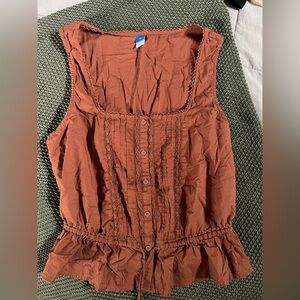 Old Navy Terracotta Sleeveless Blouse